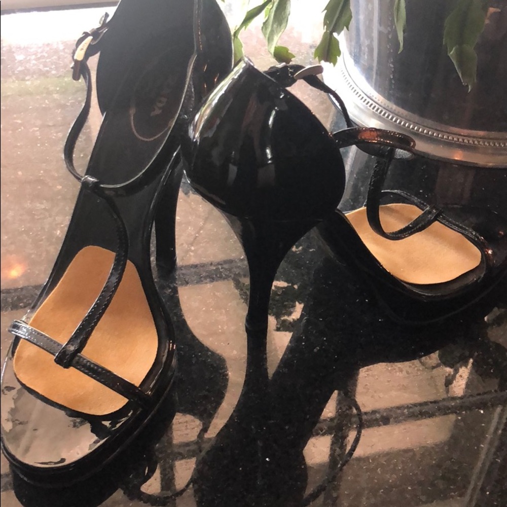 Prada Black Patent leather heels